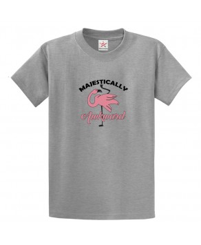 Majestically Awkward With Pink Bird Unisex Kids and Adults T-shirt